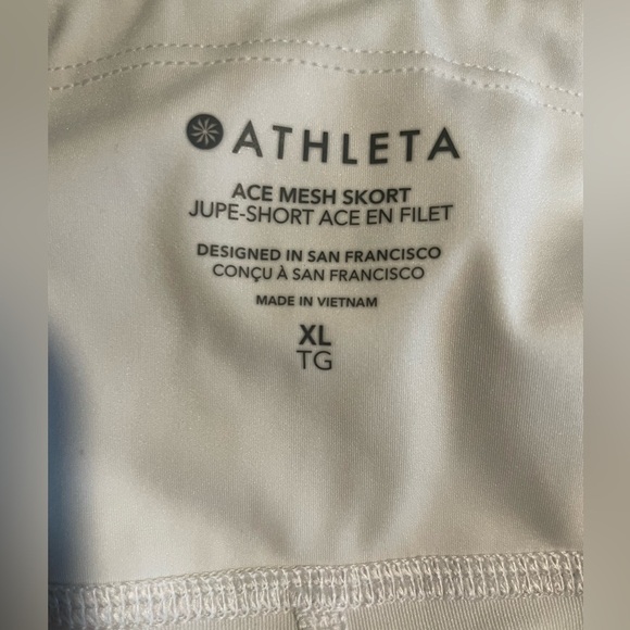 Athleta Ace Mesh White Tennis Skort Skirt. Women’s size 14. EUC - Picture 7 of 12